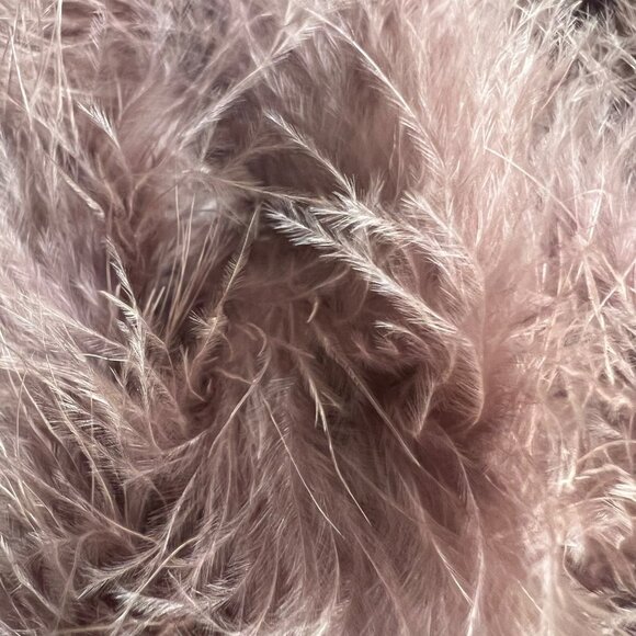 Purple Real Feather Overcoat Whimsigoth Indie Grunge Fairycore Old Money Boho L - Picture 10 of 14